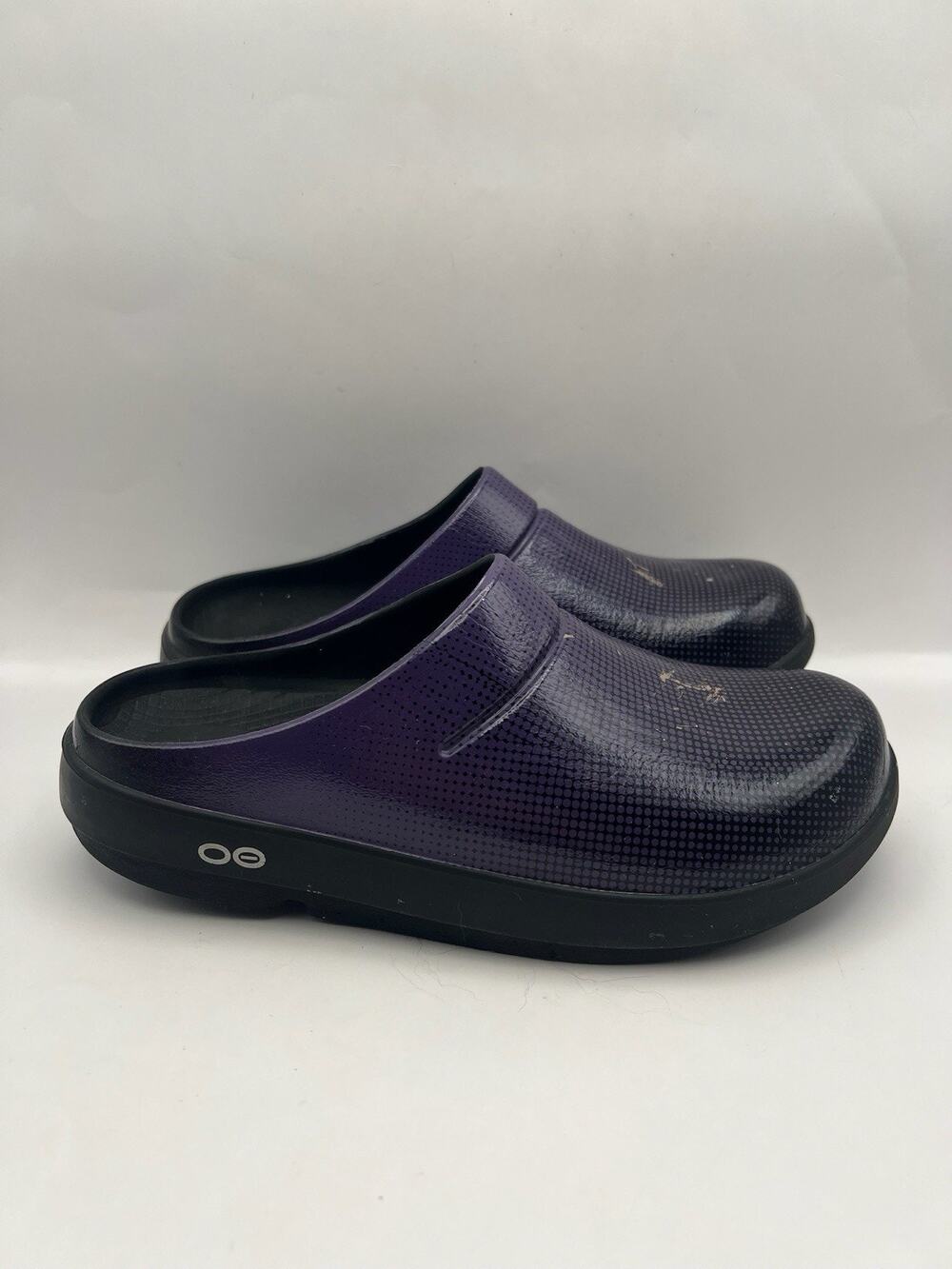 OOFOS Oocloog Geo Casual Clog Purple Women Size 7 Men Size 5